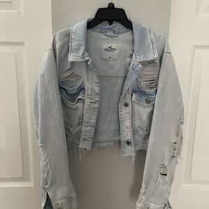 Hollister Light Blue Distressed Denim Jacket